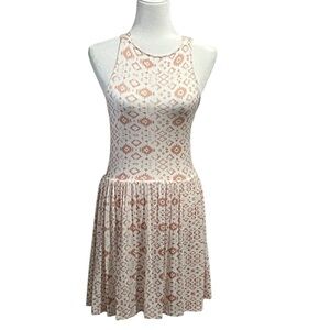 Rachel Pally Pink Printed Sleeveless A-Line Dress S Scoop Neck  Soft & Stretchy
